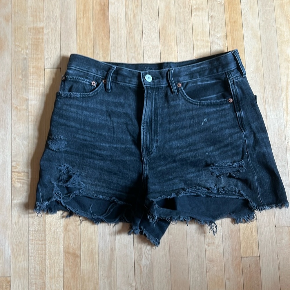 Black Jean shorts